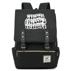 Stranger Things Alphabet Canvas Travel Backpack School Bag