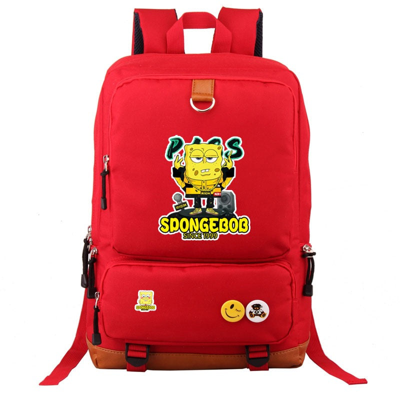 SquarePants SpongeBob  #2 School Bag Water Proof Backpack NoteBook Laptop For Kids Adults