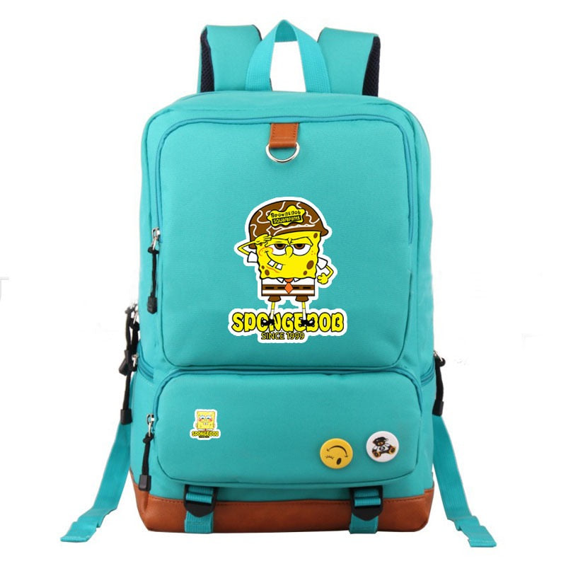 SquarePants SpongeBob School Bag Water Proof Backpack NoteBook Laptop For Kids Adults