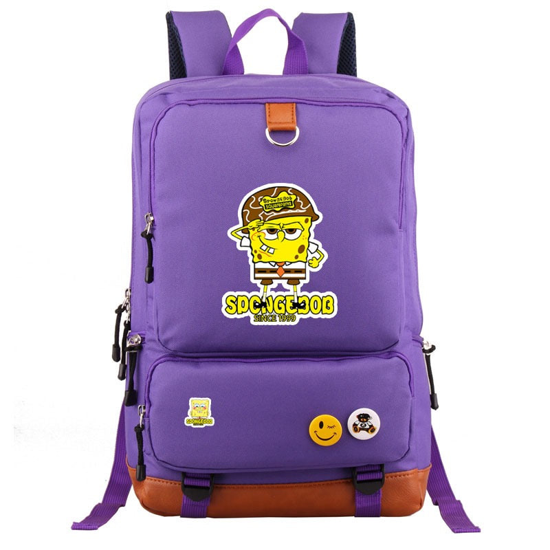 SquarePants SpongeBob School Bag Water Proof Backpack NoteBook Laptop For Kids Adults