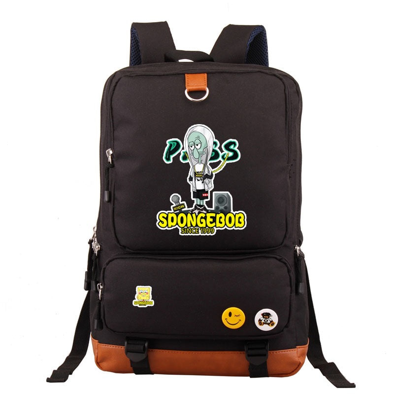 SquarePants SpongeBob Squidward Tentacles School Bag Water Proof Backpack NoteBook Laptop For Kids Adults