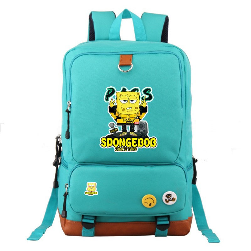 SquarePants SpongeBob  #2 School Bag Water Proof Backpack NoteBook Laptop For Kids Adults