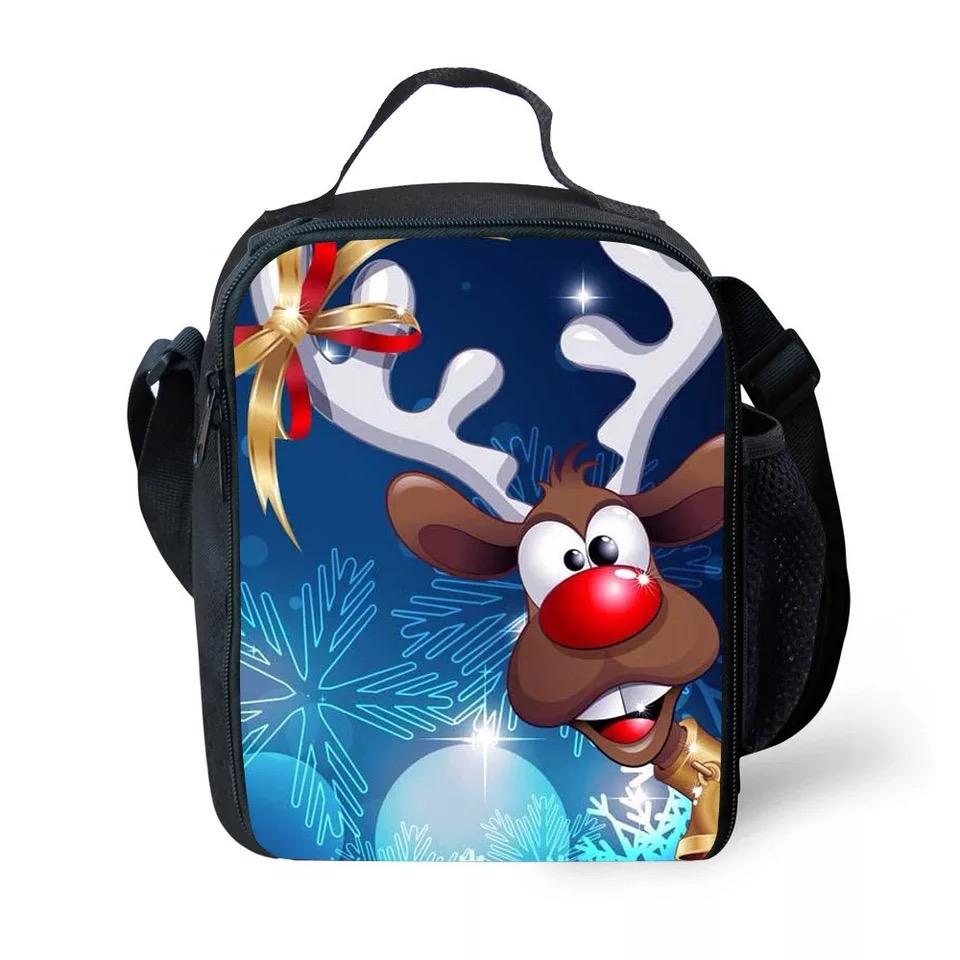 Christmas Elk  Lunch Box Bag Lunch Tote For Kids
