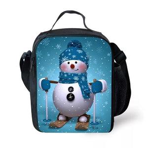 Christmas Santa Claus Elk #3 Lunch Box Bag Lunch Tote For Kids