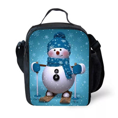 Snowman Lunch Box Bag Lunch Tote For Kids