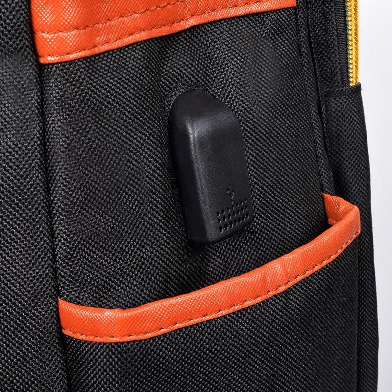 BTS BT21 TATA COOKY Canvas School Bag Backpack USB Charger