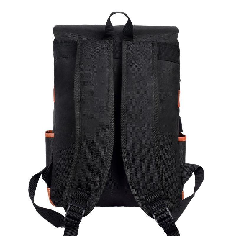 BTS BT21 TATA COOKY Canvas School Bag Backpack USB Charger