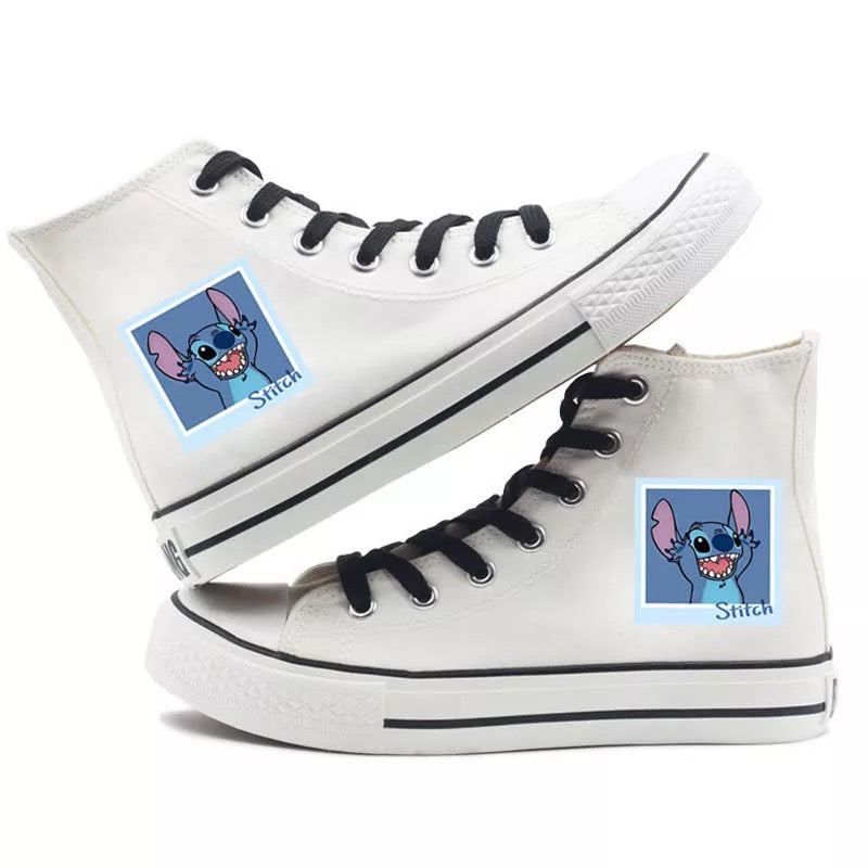 Lilo & Stitch Stitch #2 Cosplay Shoes High Top Canvas Sneakers For Kids Adults