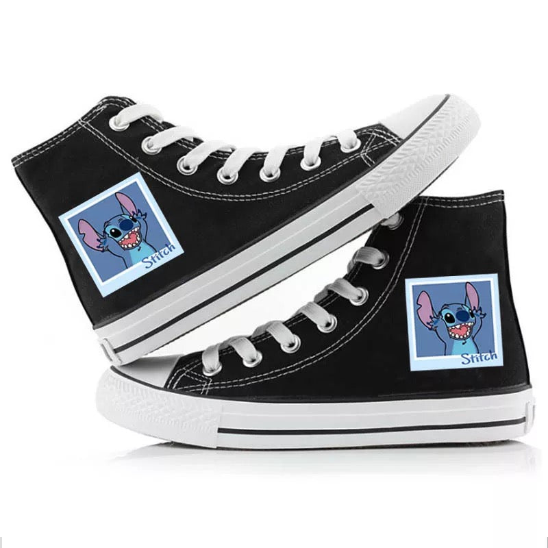 Lilo & Stitch Stitch #2 Cosplay Shoes High Top Canvas Sneakers For Kids Adults