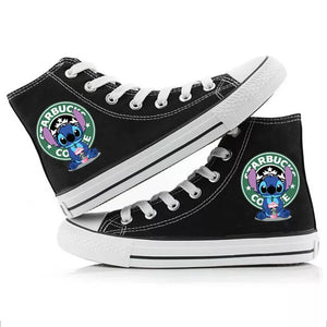 Lilo & Stitch Stitch #6 Cosplay Shoes High Top Canvas Sneakers For Kids Adults