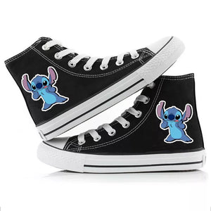 Lilo & Stitch Stitch #8 Cosplay Shoes High Top Canvas Sneakers For Kids Adults