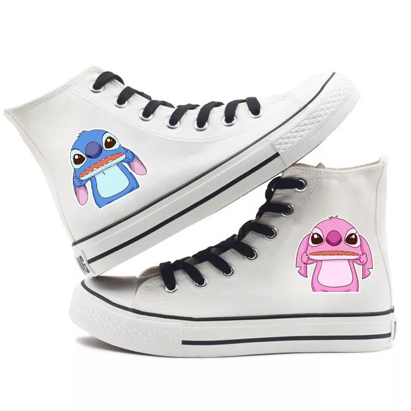Lilo & Stitch Stitch #10 Cosplay Shoes High Top Canvas Sneakers For Kids Adults
