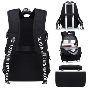 Football  #3 USB Charging Backpack School NoteBook Laptop Travel Bags