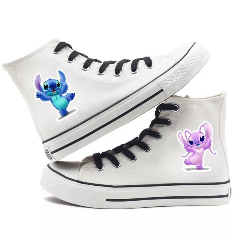 Lilo & Stitch Stitch #11 Cosplay Shoes High Top Canvas Sneakers For Kids Adults