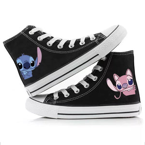Lilo & Stitch Stitch #12 Cosplay Shoes High Top Canvas Sneakers For Kids Adults