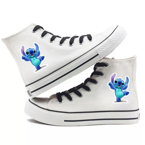Lilo & Stitch Stitch #13 Cosplay Shoes High Top Canvas Sneakers For Kids Adults