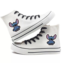 Lilo & Stitch Stitch #14 Cosplay Shoes High Top Canvas Sneakers For Kids Adults