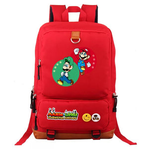 Mario and Luigi #1 School Bag Water Proof Backpack NoteBook Laptop