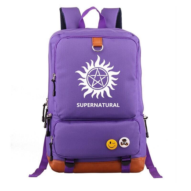 Supernatural Demon Hunter Winchester Bros Sam Dean School Bags Water Proof Backpack