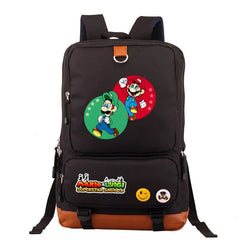 Mario and Luigi School Bag Water Proof Backpack NoteBook Laptop