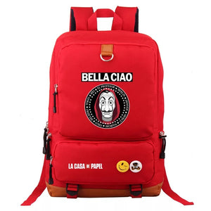 La Casa de Papel #1 School Bag Water Proof Backpack NoteBook Laptop