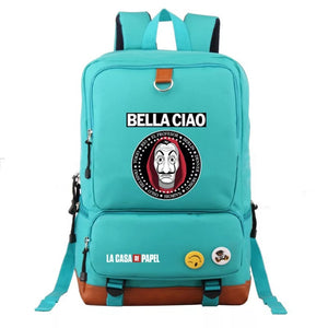 La Casa de Papel #1 School Bag Water Proof Backpack NoteBook Laptop