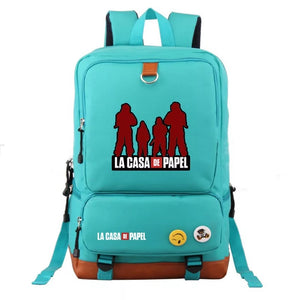 La Casa de Papel #2 School Bag Water Proof Backpack NoteBook Laptop