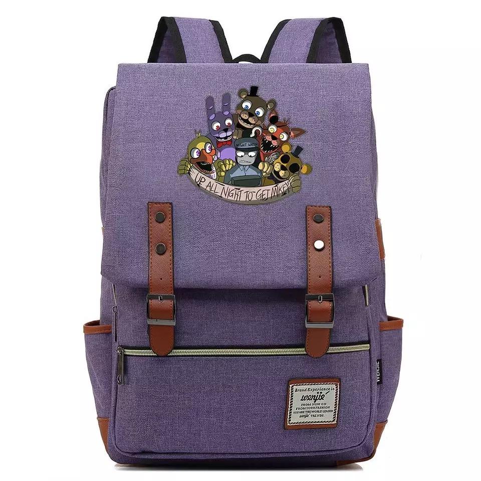 Five Night at Freddi #4 Canvas Travel Backpack School Bag