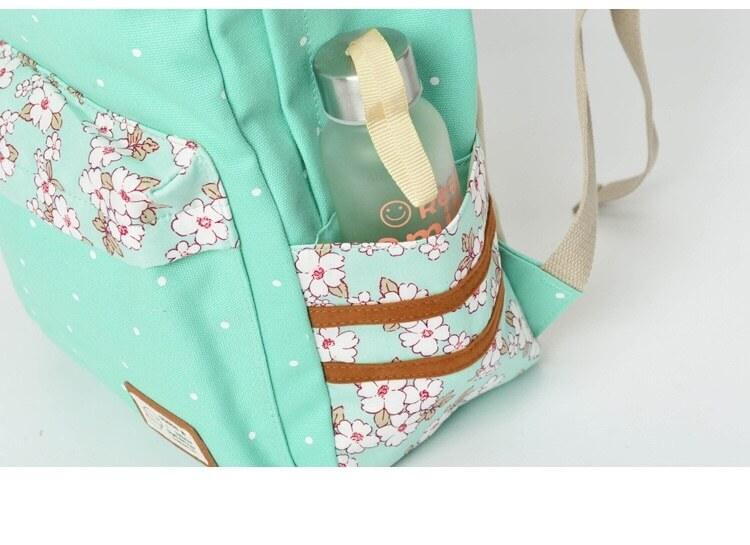 Jeffy Canvas Travel Backpack School Bag For Girl Kids Boy