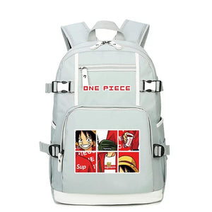 One Piece #1 USB Charging Backpack School NoteBook Laptop Travel Bags