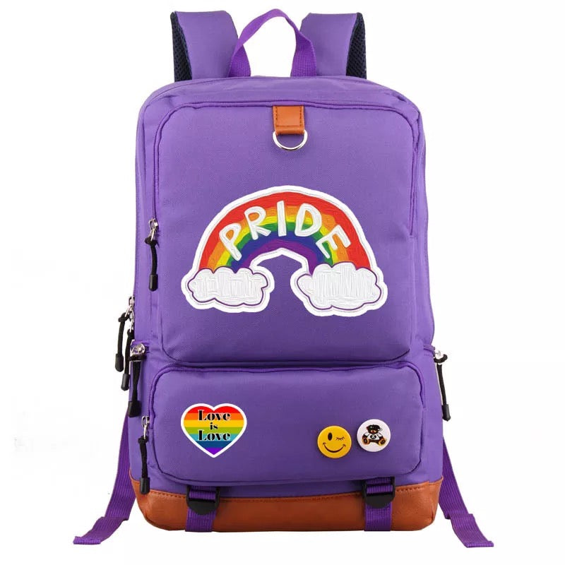 Pride Rainbow Rainbow Flag Love is Love #3 School Bag Water Proof Backpack NoteBook Laptop