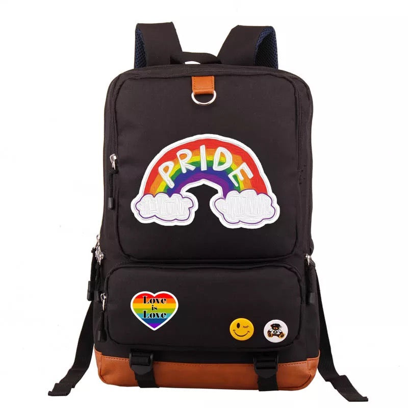 Pride Rainbow Rainbow Flag Love is Love #3 School Bag Water Proof Backpack NoteBook Laptop