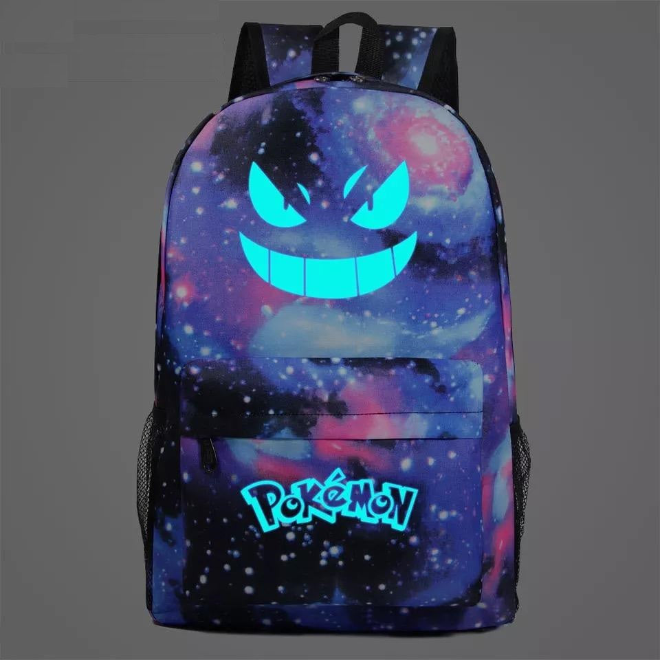 Pokemon Pikachu GO Gastly #3 Cosplay Lumious Backpack School Book Bag Water Proof