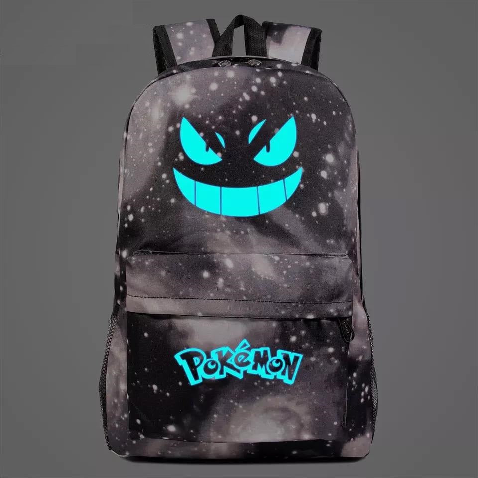 Pokemon Pikachu GO Gastly #3 Cosplay Lumious Backpack School Book Bag Water Proof