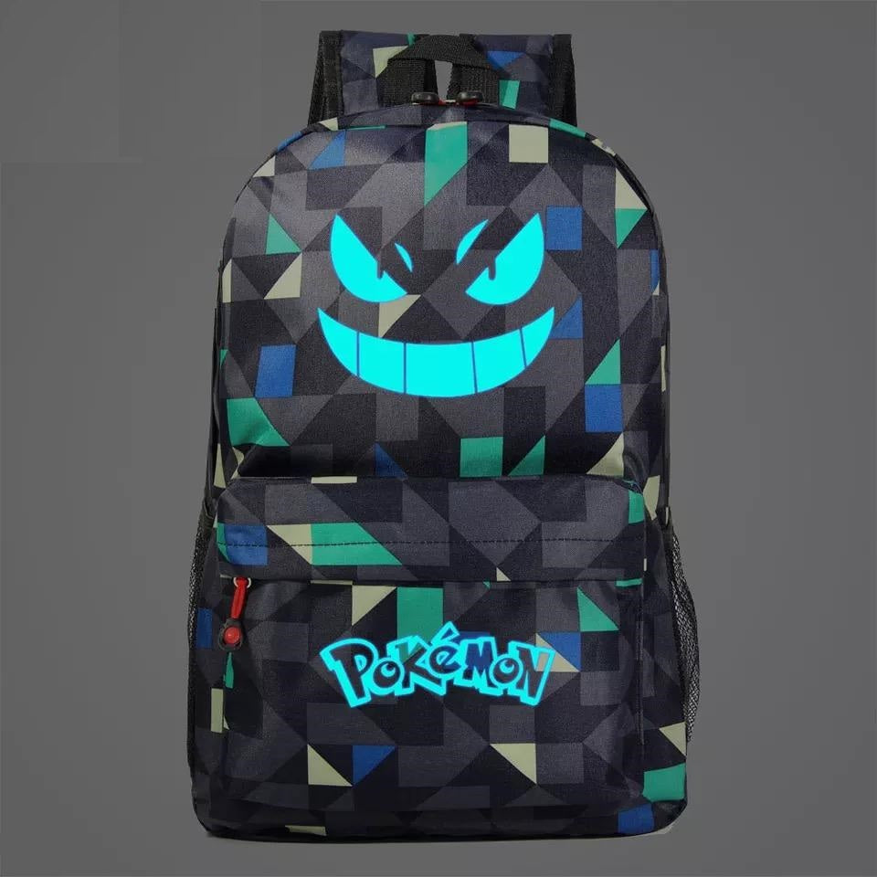 Pokemon Pikachu GO Gastly #3 Cosplay Lumious Backpack School Book Bag Water Proof