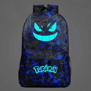 Pokemon Pikachu GO Gastly #3 Cosplay Lumious Backpack School Book Bag Water Proof