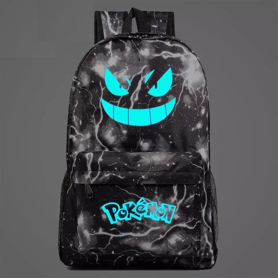 Pokemon Pikachu GO Gastly #3 Cosplay Lumious Backpack School Book Bag Water Proof