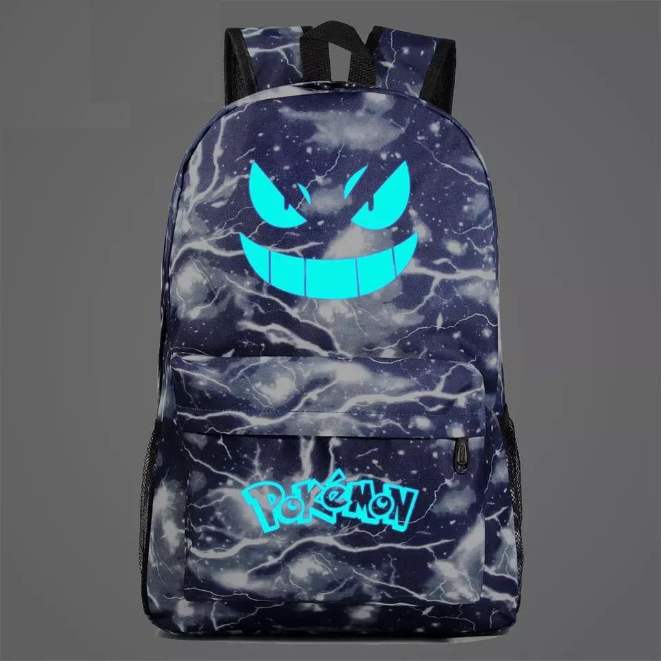 Pokemon Pikachu GO Gastly #3 Cosplay Lumious Backpack School Book Bag Water Proof