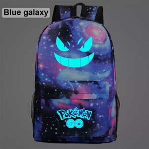 Pokemon Pikachu GO Gastly #4 Cosplay Lumious Backpack School Book Bag Water Proof