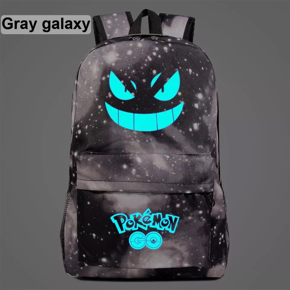 Pokemon Pikachu GO Gastly #4 Cosplay Lumious Backpack School Book Bag Water Proof