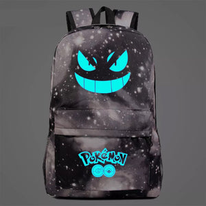 Pokemon Pikachu GO Gastly #4 Cosplay Lumious Backpack School Book Bag Water Proof