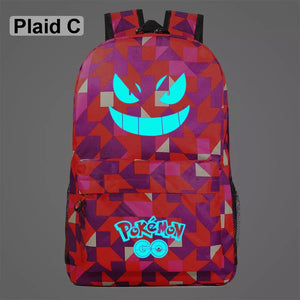 Pokemon Pikachu GO Gastly #4 Cosplay Lumious Backpack School Book Bag Water Proof