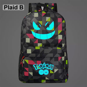 Pokemon Pikachu GO Gastly #4 Cosplay Lumious Backpack School Book Bag Water Proof