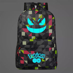 Pokemon Pikachu GO Gastly #4 Cosplay Lumious Backpack School Book Bag Water Proof