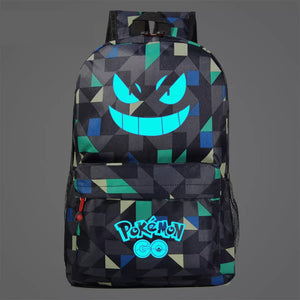 Pokemon Pikachu GO Gastly #4 Cosplay Lumious Backpack School Book Bag Water Proof