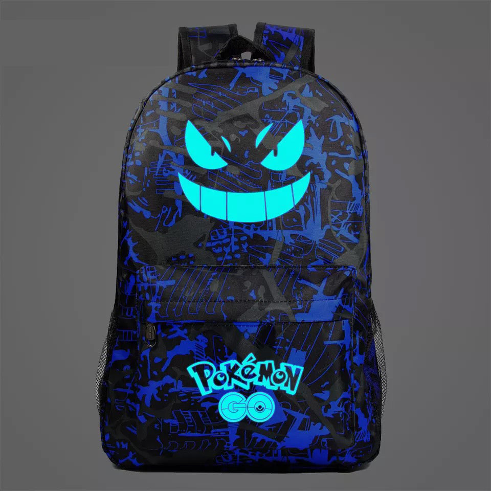 Pokemon Pikachu GO Gastly #4 Cosplay Lumious Backpack School Book Bag Water Proof