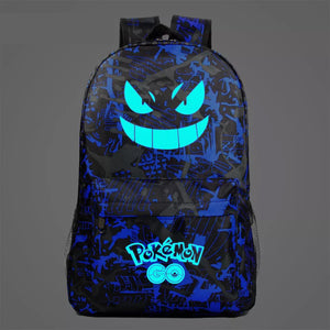 Pokemon Pikachu GO Gastly #4 Cosplay Lumious Backpack School Book Bag Water Proof