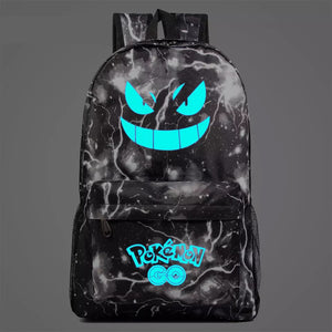 Pokemon Pikachu GO Gastly #4 Cosplay Lumious Backpack School Book Bag Water Proof