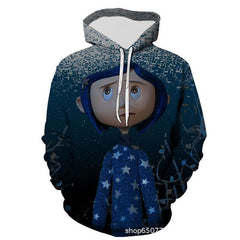 Coraline #2 Cosplay Sweater Hoodie Sweatshirt Coat For Kids Adults