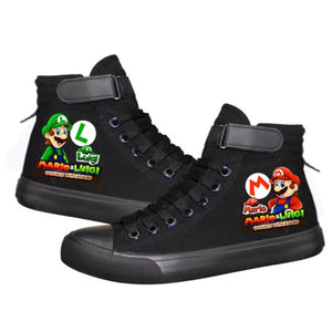 Game Super Mario #1 Cosplay Shoes High Top Canvas Sneakers